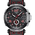 Tissot Tissot T-Race Jorge Lorenzo 2020 T115.417.27.057.02 T Race T1154172705702 кварцевые мужские часы  черный циферблат, браслет каучук — вид спереди